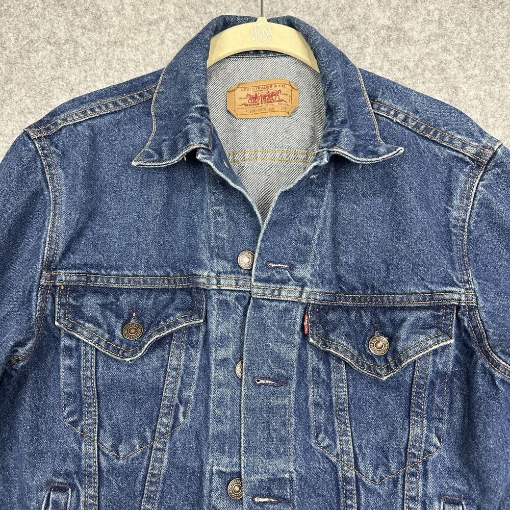 Vintage Levis Type III Trucker Jacket Mens 36R 4 Pockets 80s USA Made 70506* - Picture 2 of 16